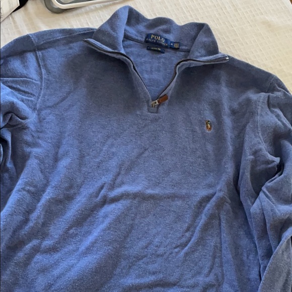 Men’s Polo Ralph Lauren Quarter Zip Sweater - Picture 1 of 3